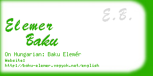 elemer baku business card